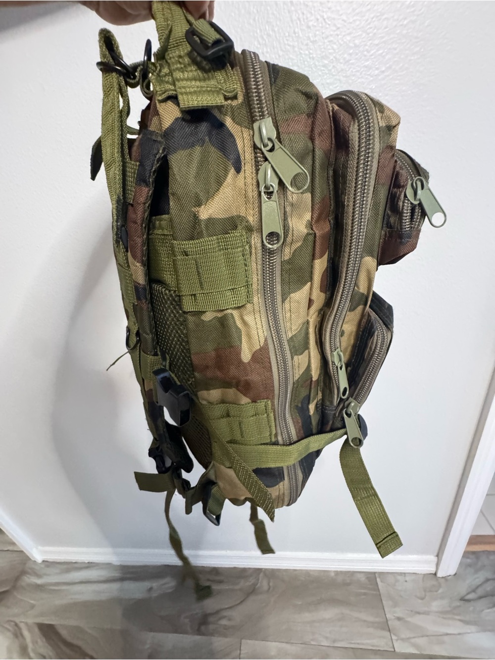Military-Style Camouflage Backpack with MOLLE Straps